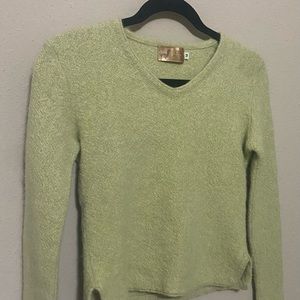 Light Green V-neck Sweater